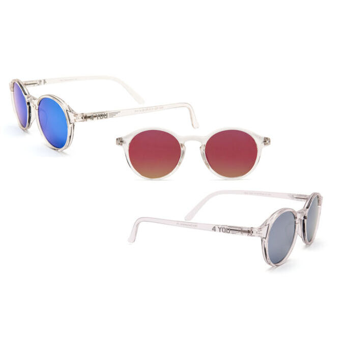 Crystal reading sunglasses – unique with mirrored lenses